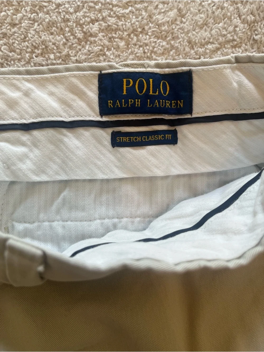 Polo by Ralph Lauren Men's Chino Stretch Classic Fit Pants in Khaki 38x30